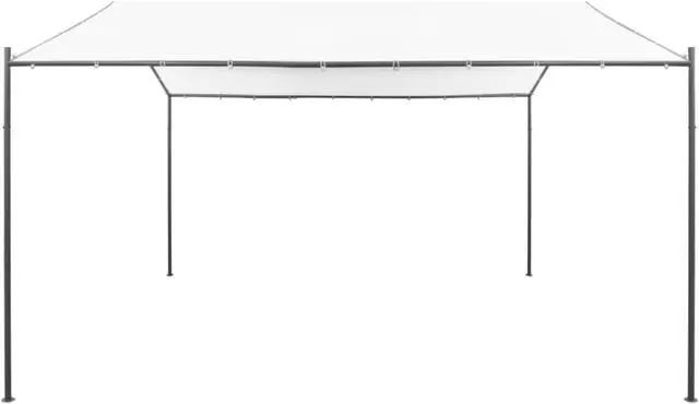 Alt view image 9 of 13 - vidaXL Garden Gazebo 157.5"x157.5"x102.4" White 0.6 oz/ft² Garden Shelter