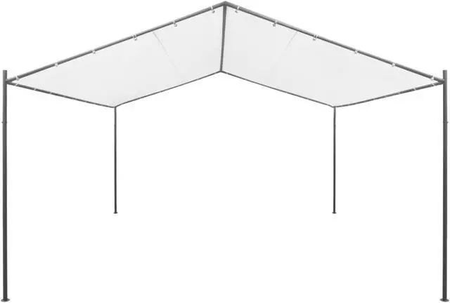 Alt view image 10 of 13 - vidaXL Garden Gazebo 157.5"x157.5"x102.4" White 0.6 oz/ft² Garden Shelter