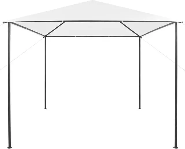 Alt view image 2 of 15 - vidaXL Gazebo 118.1"x118.1"x106.3" White 180 g/m?