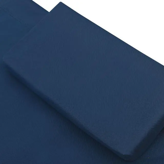 Alt view image 12 of 14 - vidaXL Outdoor Chaise Lounge Patio Lounge Bed Sun Lounger Daybed Fabric Blue
