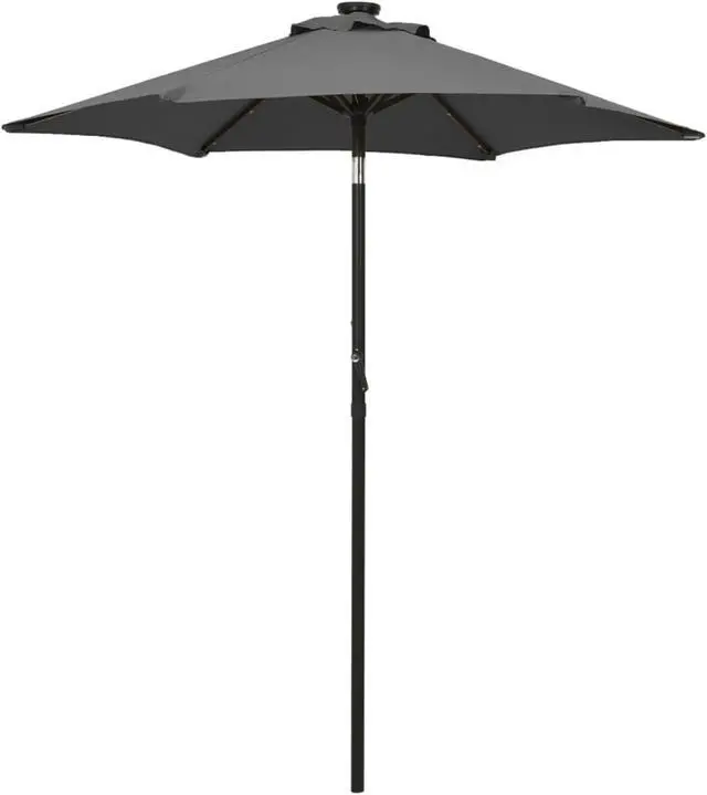 Main image of vidaXL Parasol with LED Lights Anthracite 78.7"x83.1" Aluminum