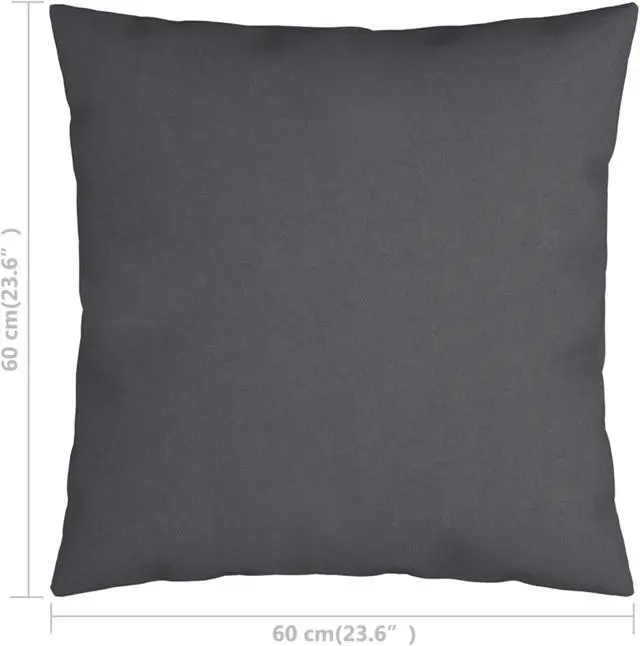 Alt view image 6 of 15 - vidaXL Throw Pillows 4 pcs Anthracite 23.6"x23.6" Fabric