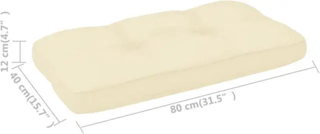 Alt view image 11 of 13 - vidaXL Chair Cushion Outdoor Patio Pallet Seat Cushion Sofa Pad Cream Fabric