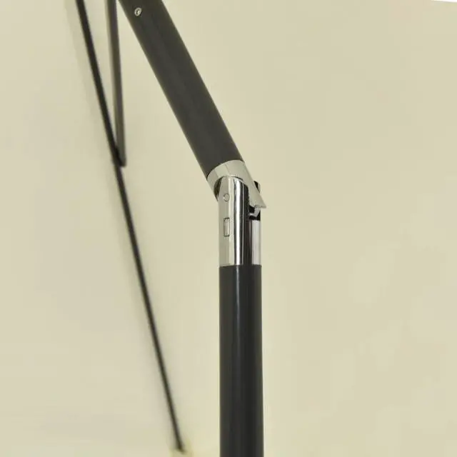 Alt view image 2 of 13 - vidaXL Garden Parasol with LED Lights&Aluminium Pole 270 cm Anthracite