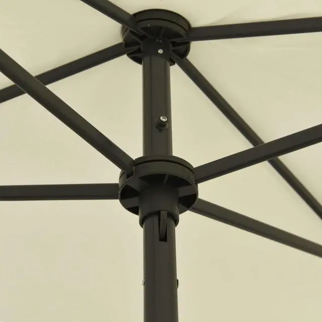 Alt view image 3 of 13 - vidaXL Garden Parasol with LED Lights&Aluminium Pole 270 cm Anthracite