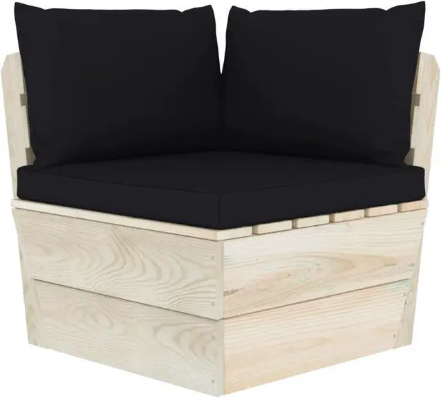 Alt view image 5 of 16 - vidaXL Chair Cushion 3 Pcs Outdoor Seat Cushion Sofa Pad Black Oxford Fabric