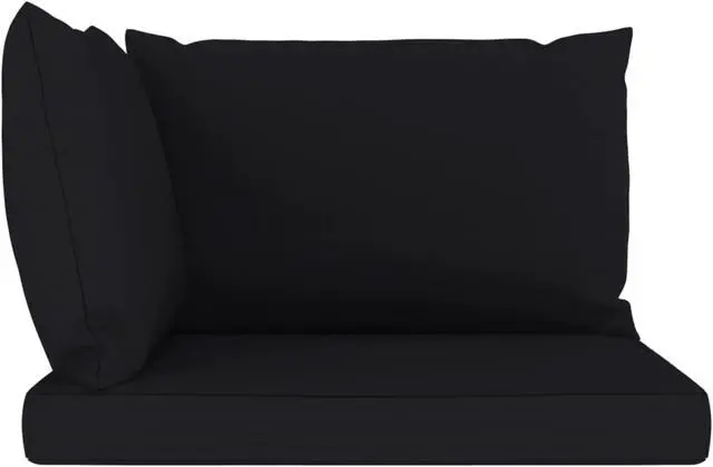 Alt view image 7 of 16 - vidaXL Chair Cushion 3 Pcs Outdoor Seat Cushion Sofa Pad Black Oxford Fabric