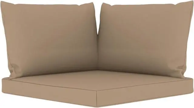 Alt view image 6 of 17 - vidaXL Chair Cushion 3 Pcs Outdoor Seat Cushion Sofa Pad Taupe Oxford Fabric