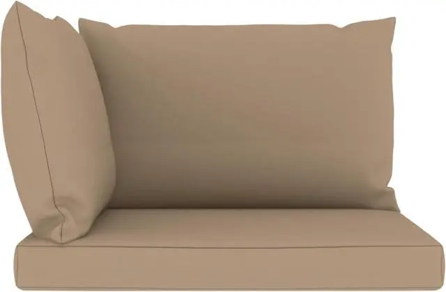 Alt view image 7 of 17 - vidaXL Chair Cushion 3 Pcs Outdoor Seat Cushion Sofa Pad Taupe Oxford Fabric