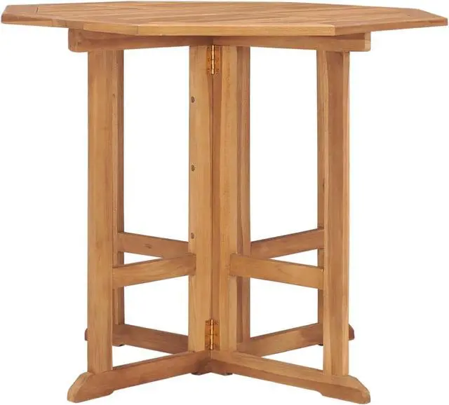 Alt view image 3 of 13 - vidaXL Folding Garden Dining Table 35.4"x35.4"x29.5" Solid Teak Wood