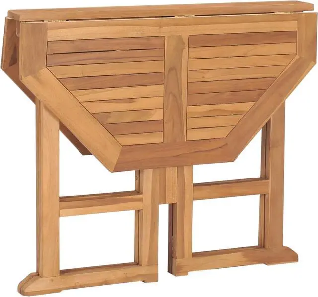 Alt view image 5 of 13 - vidaXL Folding Garden Dining Table 35.4"x35.4"x29.5" Solid Teak Wood