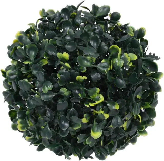Alt view image 6 of 11 - vidaXL Fake Plant 2 Pcs Artificial Plant Boxwood Topiary Ball Floral Decor 8.7"