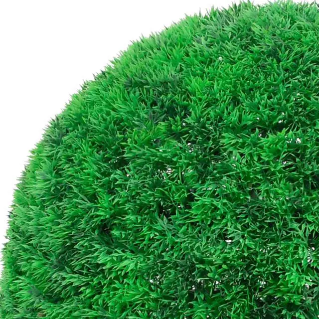 Alt view image 7 of 11 - vidaXL Fake Plant 2 Pcs Artificial Plant Boxwood Topiary Floral Decor 13.8"