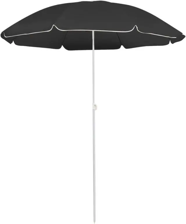 Alt view image 6 of 12 - vidaXL Garden Parasol with Steel Pole Shelter Outdoor Patio Sunshade 70.9"
