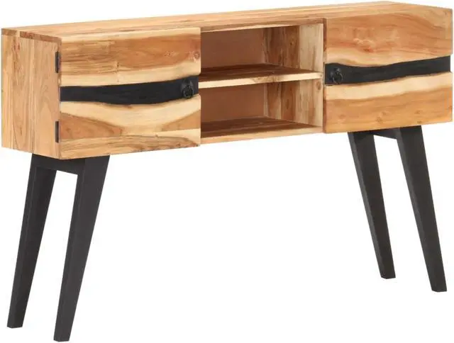 Alt view image 8 of 14 - vidaXL Solid Acacia Wood Sideboard Storage Side Cabinet Wooden Home Organizer