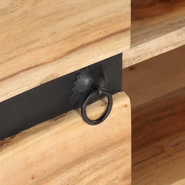 Alt view image 9 of 14 - vidaXL Solid Acacia Wood Sideboard Storage Side Cabinet Wooden Home Organizer