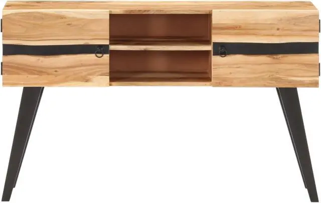 Alt view image 11 of 14 - vidaXL Solid Acacia Wood Sideboard Storage Side Cabinet Wooden Home Organizer