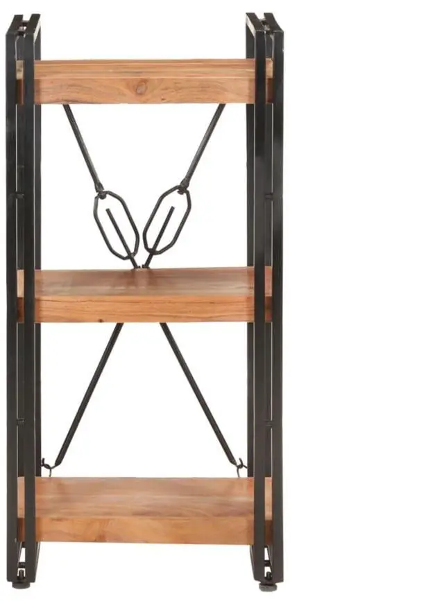 Alt view image 16 of 20 - vidaXL 3-Tier Solid Acacia Wood Bookcase 15.7" Bookshelf Stand Shelf Cabinet
