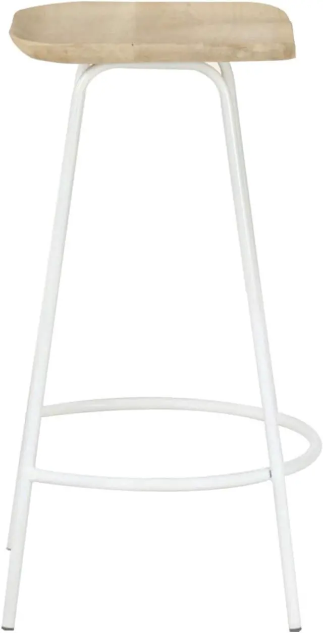 Alt view image 11 of 18 - vidaXL Bar Stools Bar Counter Height Stool Island Stool 4 Pcs Solid Mango Wood