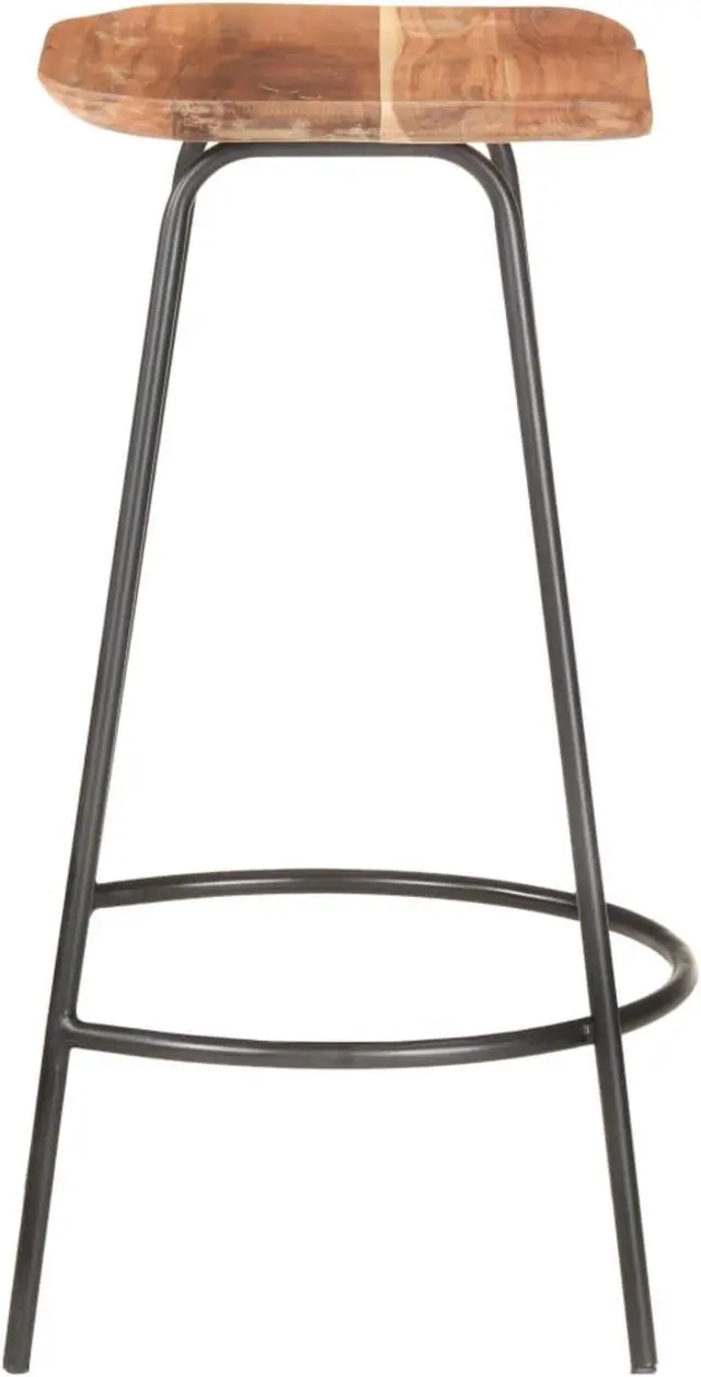 Alt view image 11 of 13 - vidaXL Bar Stools Bar Seats Counter Height Stools 2 Pcs Solid Acacia Wood