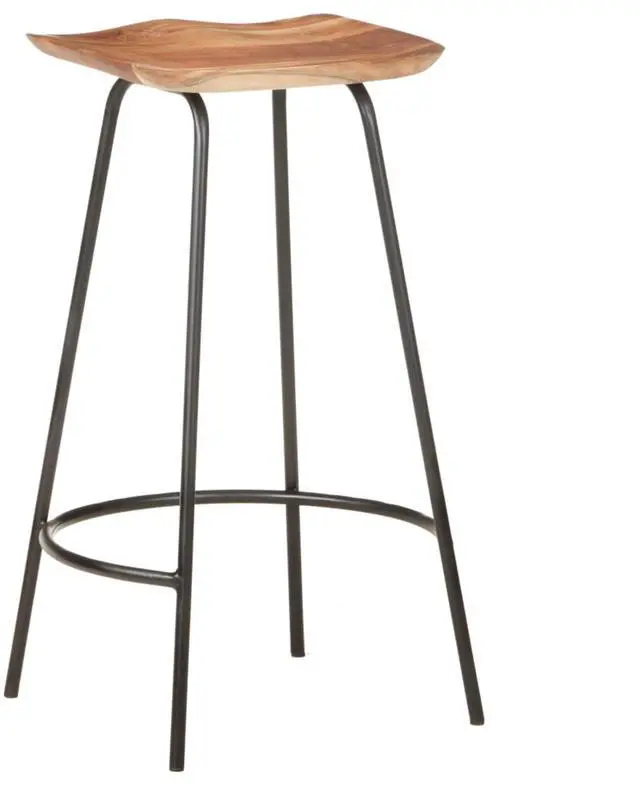 Alt view image 12 of 13 - vidaXL Bar Stools Bar Seats Counter Height Stools 2 Pcs Solid Acacia Wood