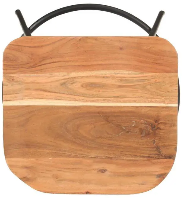 Alt view image 13 of 13 - vidaXL Bar Stools Bar Seats Counter Height Stools 2 Pcs Solid Acacia Wood