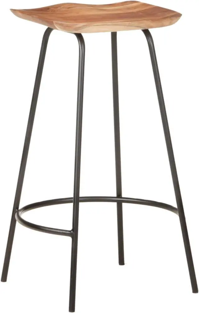 Alt view image 10 of 16 - vidaXL Bar Stools Counter Height Stool Island Stool 4 Pcs Solid Acacia Wood
