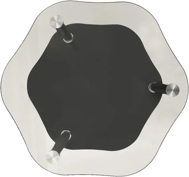 Alt view image 7 of 11 - vidaXL Side Table 2-Tier End Coffee Table Transparent and Black Tempered Glass