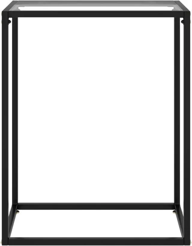 Alt view image 2 of 13 - vidaXL Console Table Transparent 23.6"x13.8"x29.5" Tempered Glass