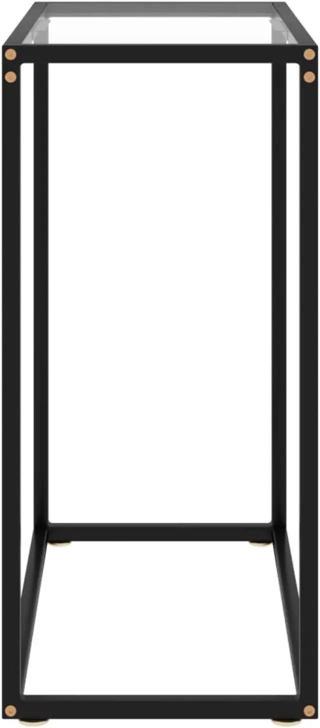 Alt view image 3 of 13 - vidaXL Console Table Transparent 23.6"x13.8"x29.5" Tempered Glass