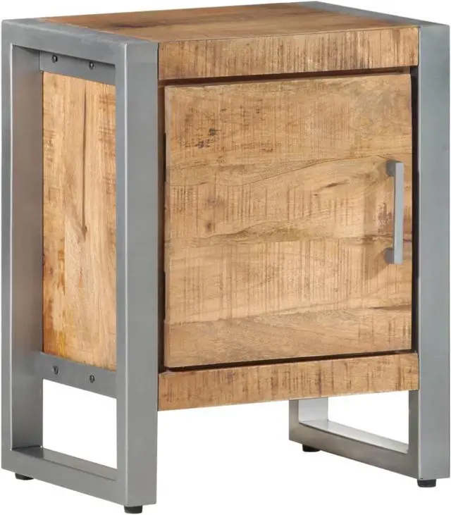Alt view image 8 of 13 - vidaXL Cabinet Accent End Table with Storage for Home Bedroom Rough Mango Wood