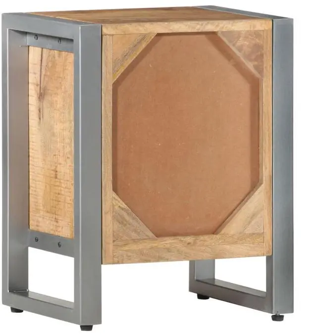 Alt view image 12 of 13 - vidaXL Cabinet Accent End Table with Storage for Home Bedroom Rough Mango Wood