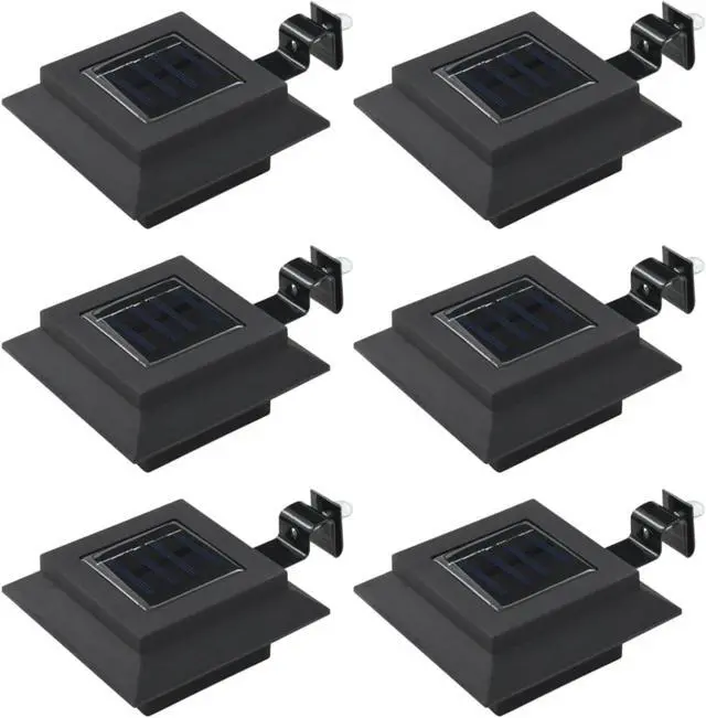 Alt view image 8 of 14 - vidaXL Solar Gutter Light Outdoor LED Fence Light 6 pcs Cold White Light Color