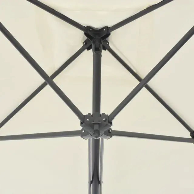 Alt view image 8 of 14 - vidaXL Garden Parasol with Metal Pole 390 cm Terracotta