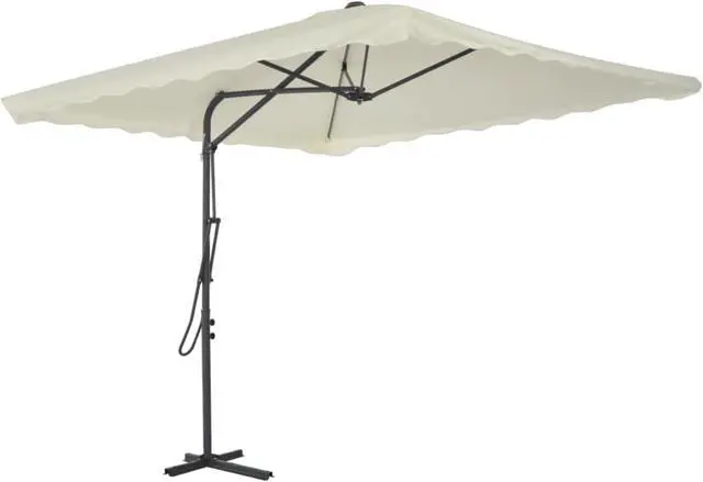 Alt view image 9 of 14 - vidaXL Garden Parasol with Metal Pole 390 cm Terracotta