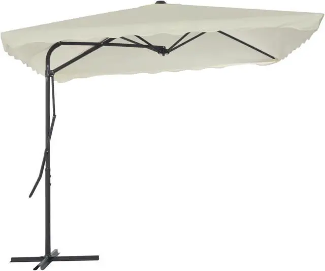 Alt view image 10 of 14 - vidaXL Garden Parasol with Metal Pole 390 cm Terracotta