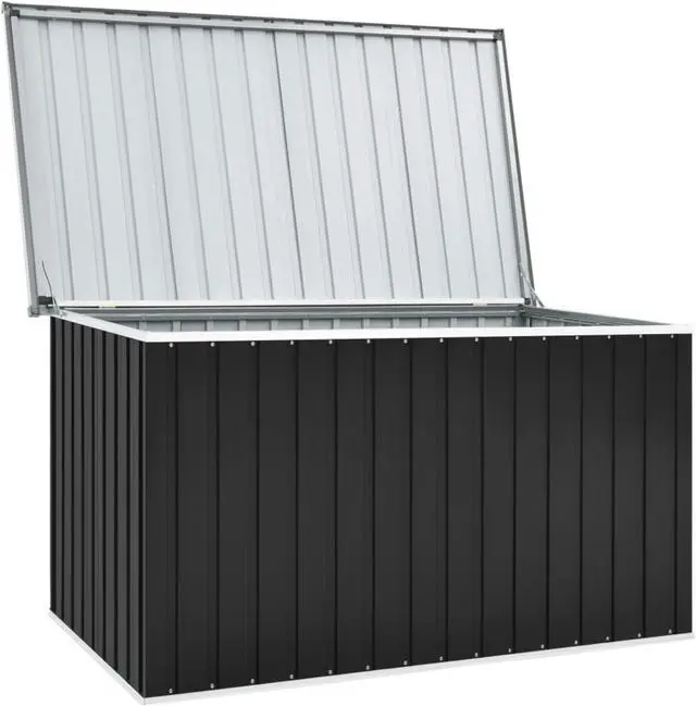 Alt view image 11 of 14 - vidaXL Outdoor Storage Box Deck Box with Lid Outdoor Patio Cabinet Anthracite