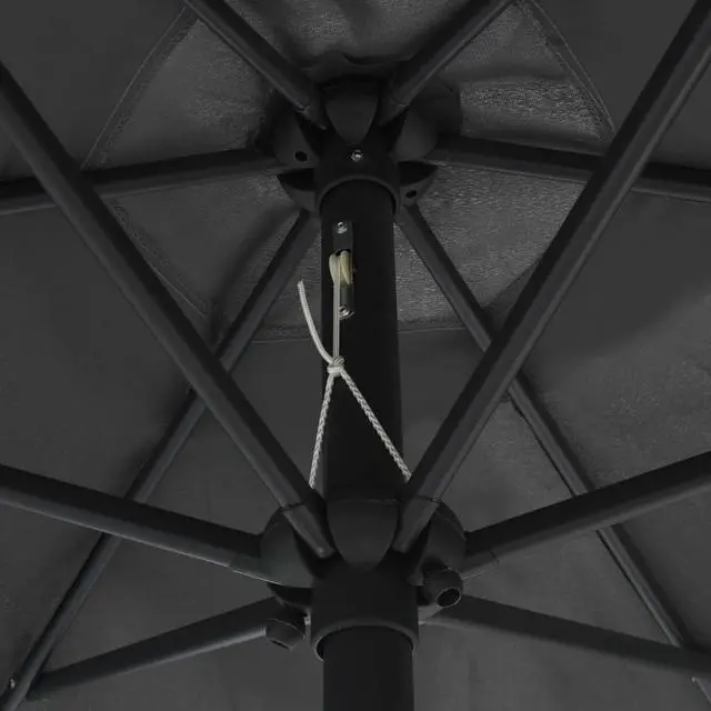 Alt view image 9 of 13 - vidaXL Garden Parasol  with Steel Pole Sand 180 cm