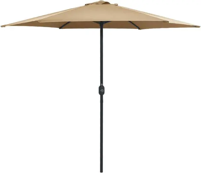 Alt view image 8 of 13 - vidaXL Garden Parasol with Pole 210x140 cm Anthracite