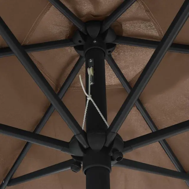 Alt view image 9 of 13 - vidaXL Garden Parasol with Pole 210x140 cm Anthracite