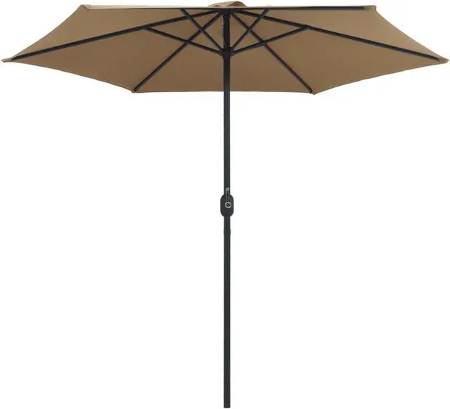 Alt view image 11 of 13 - vidaXL Garden Parasol with Pole 210x140 cm Anthracite