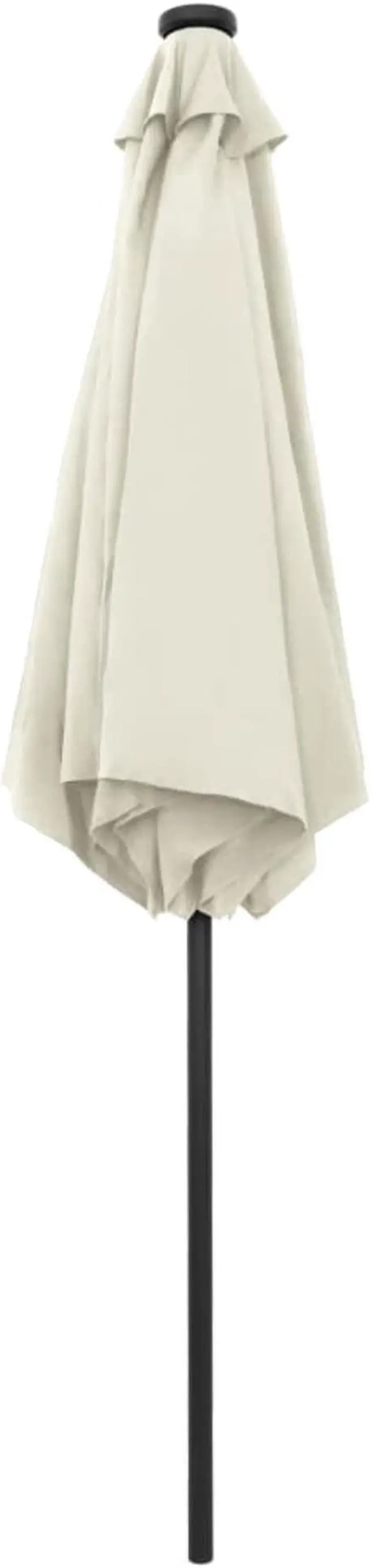 Alt view image 11 of 12 - vidaXL Parasol with LED Lights and Aluminum Pole 106.3" Sand White Garden