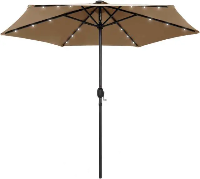 Alt view image 11 of 16 - vidaXL Outdoor Umbrella Patio Sunshade Parasol for Garden Backyard Deck Taupe