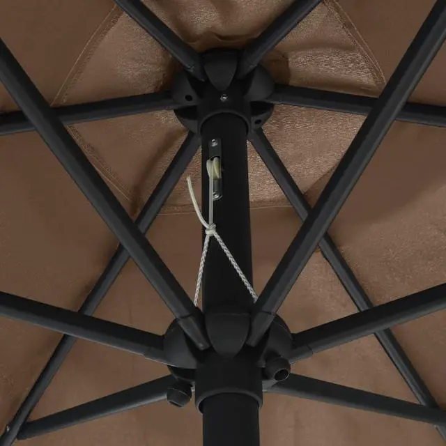 Alt view image 12 of 16 - vidaXL Outdoor Umbrella Patio Sunshade Parasol for Garden Backyard Deck Taupe