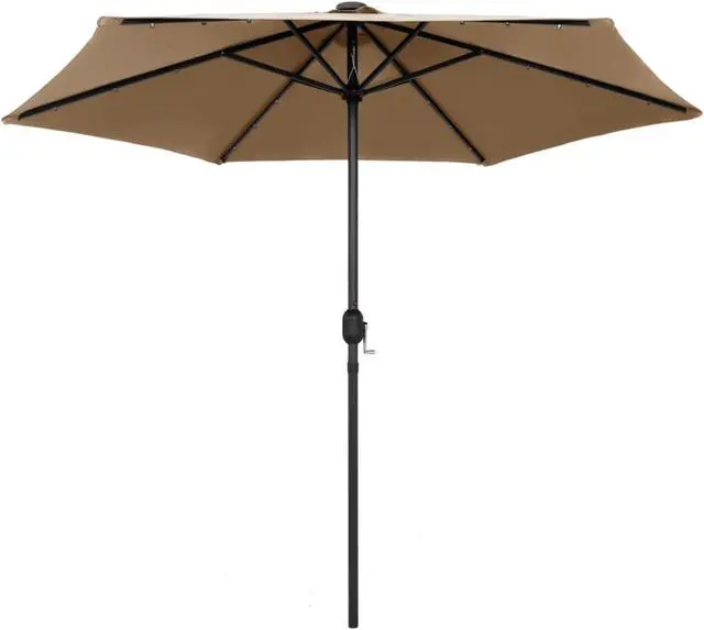 Alt view image 13 of 16 - vidaXL Outdoor Umbrella Patio Sunshade Parasol for Garden Backyard Deck Taupe