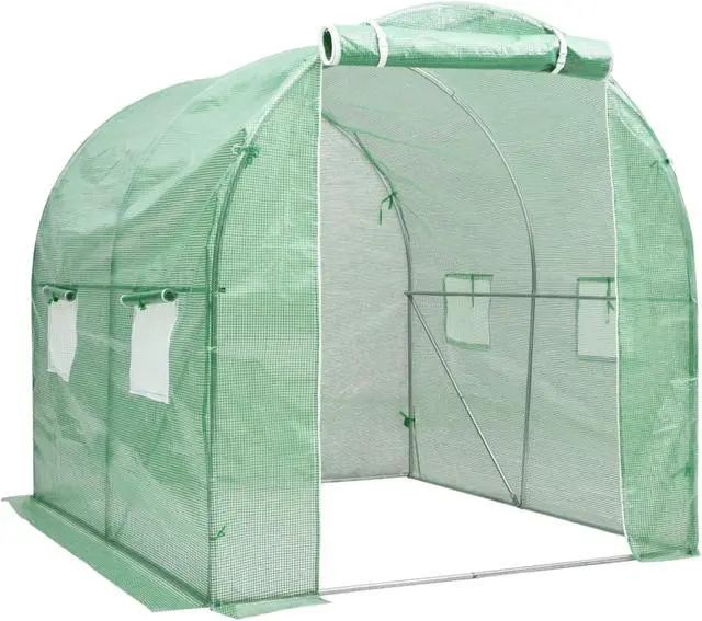 Alt view image 11 of 13 - vidaXL Greenhouse Outdoor Grow House Green House for Plant Growing Gardening