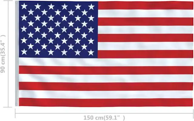 Alt view image 10 of 12 - vidaXL US Flag American Flag for Outdoor Holiday Yard Patio Garden USA Flag