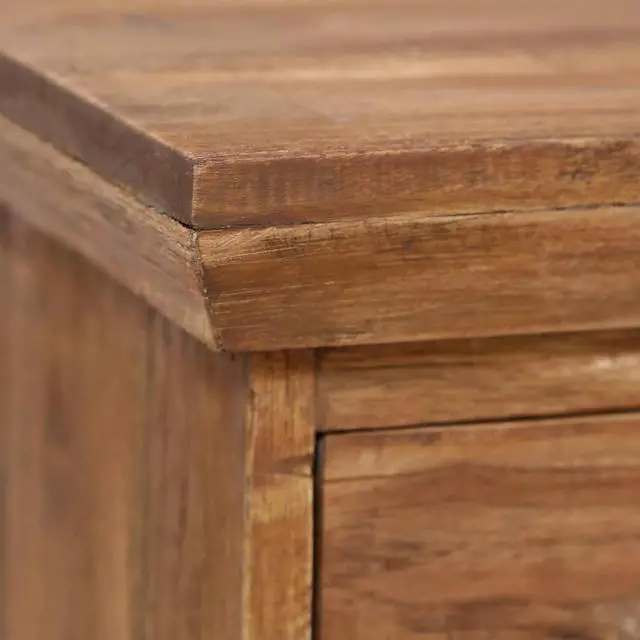 Alt view image 9 of 13 - vidaXL Solid Teak Wood Bedside Cabinet Bedside Table Nightstand Storage Wooden