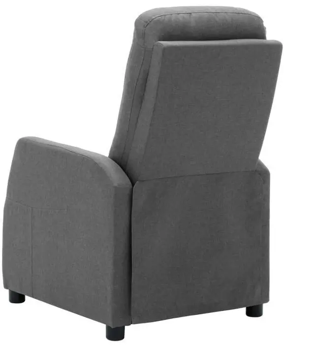 Alt view image 6 of 12 - vidaXL Recliner Light Gray Fabric