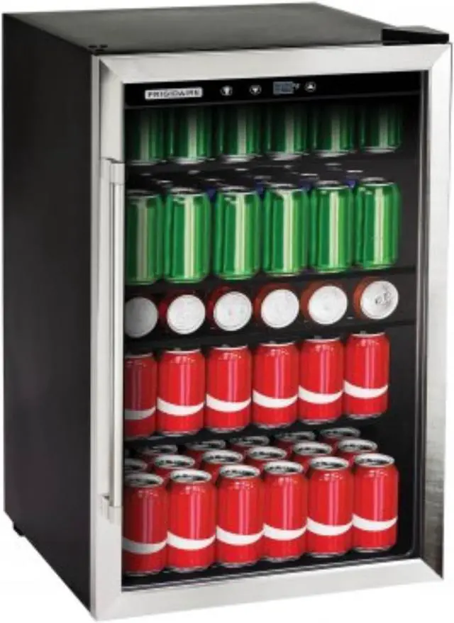 Alt view image 10 of 13 - Frigidaire 126 Beverage Cans Mini Fridge Home Refrigerator and Cooler, Silver